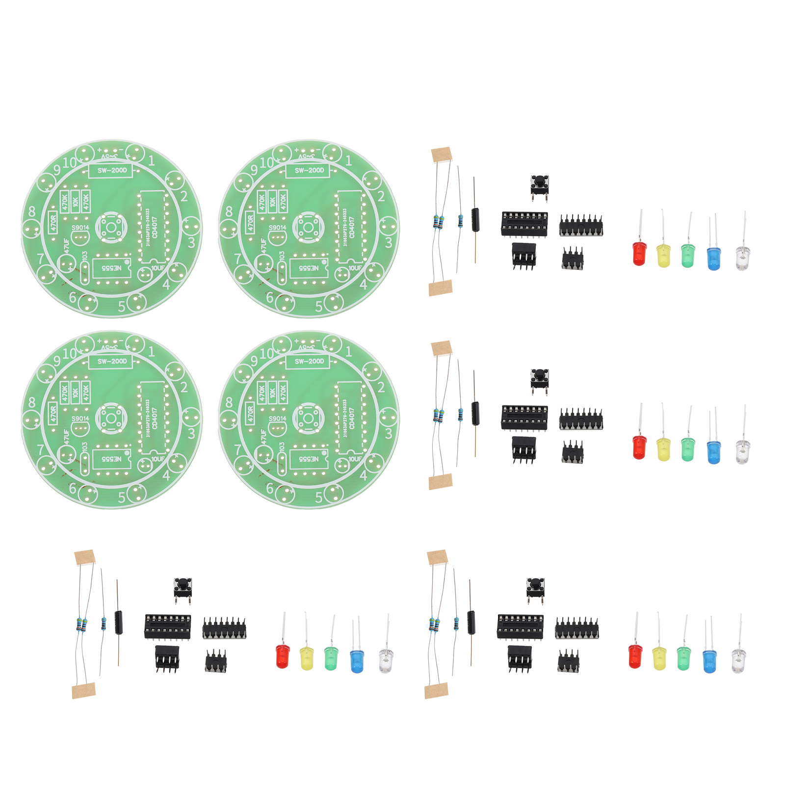 Diy Electronics Kits For Beginners - Electronics Soldering Practice Kit 4 Sets