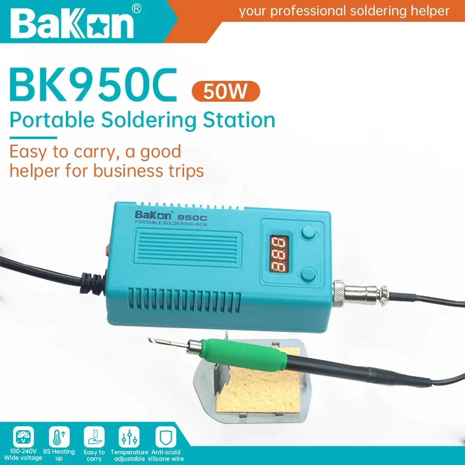 Diy Electronics Tool Kit - Bakon BK950C Portable Soldering Station, 50W
