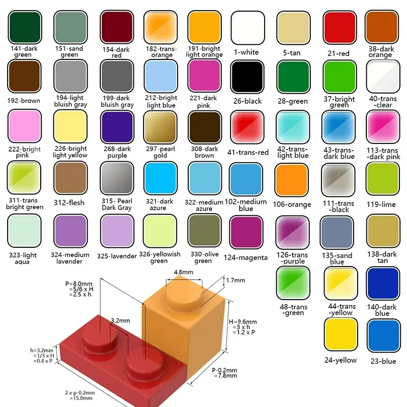 100PCS MOC 2420 Plate 2x2 Buil - Diy Electronics Gift Ideas ulasan dan harga