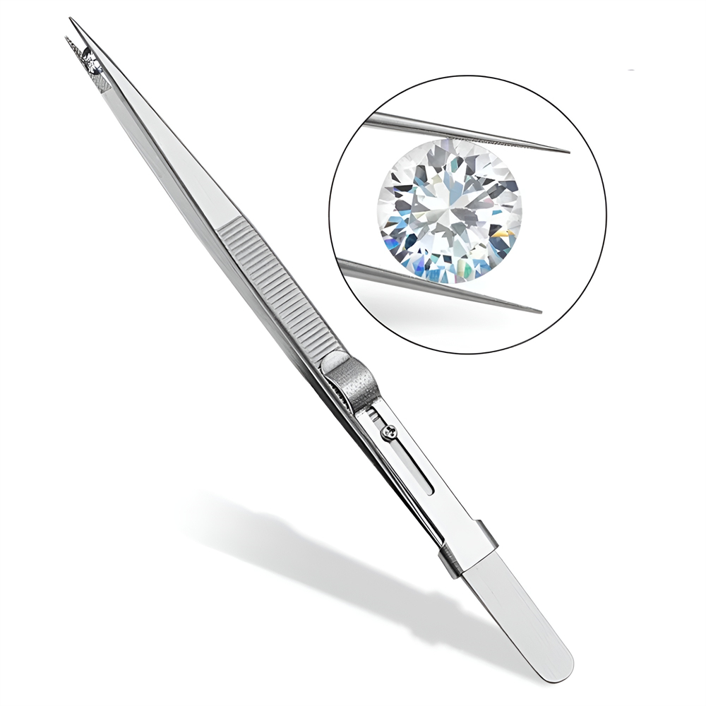 Stainless Steel Tweezers Adjus - Diy Electronics Tool Kit ulasan dan harga