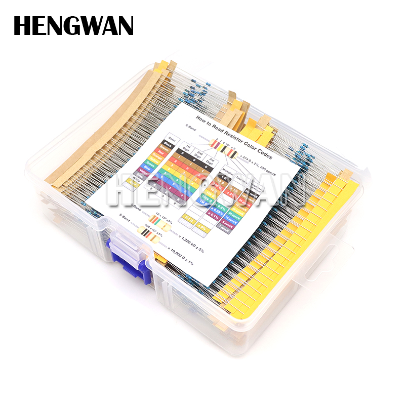 1/4W 1/8W 1/2W 1W 2W 1% Metal  - Resistor Kit 1 4W ulasan dan harga