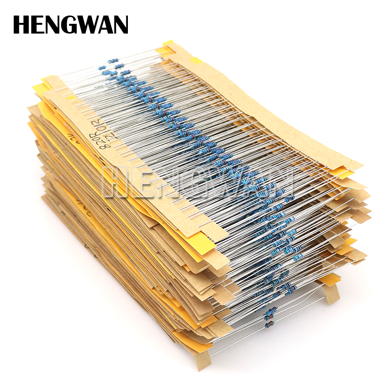 1/4W 1/8W 1/2W 1W 2W 1% Metal  - Resistor Kit 1 4W ulasan dan harga