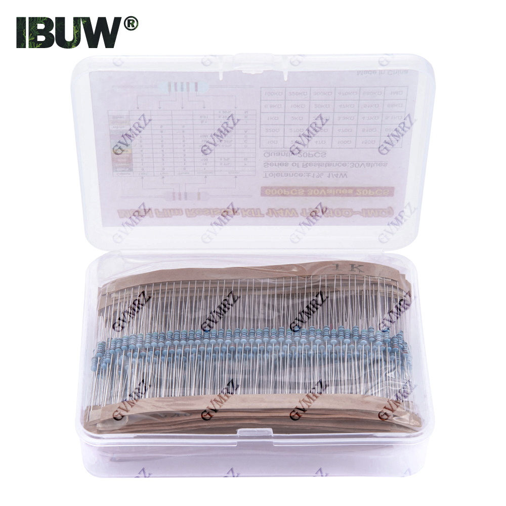 600PCS 30Values 1/4W Metal Fil - Resistor Kit 1 4W ulasan dan harga