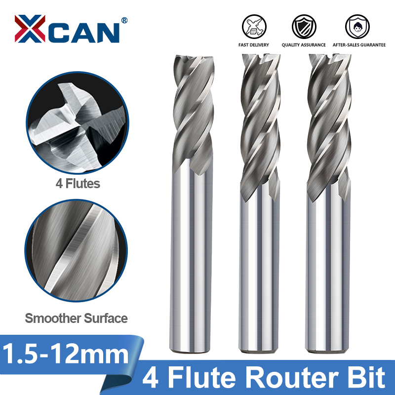 XCAN 4 Flute End Mills HSS M2  - Diy Cnc Router Electronics ulasan dan harga